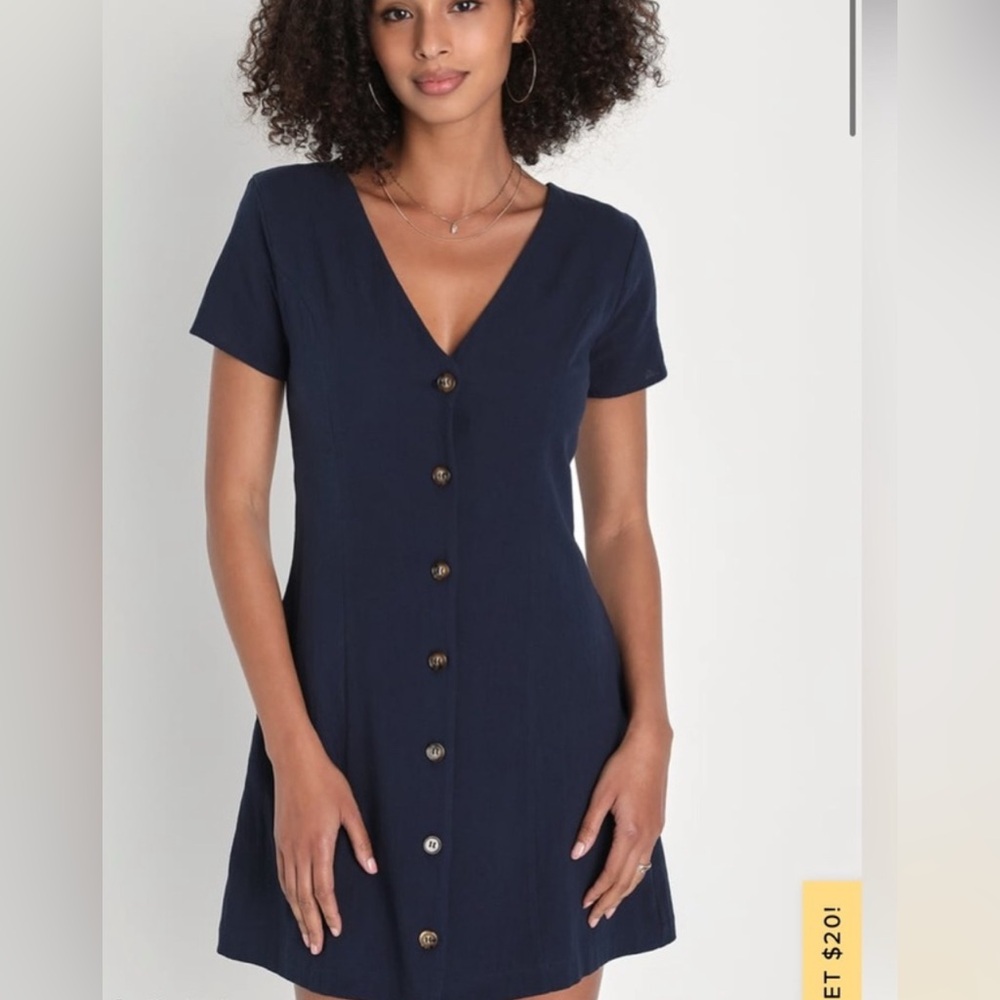 Lulus - Everyday Sweetness Button Up Dress - Mini